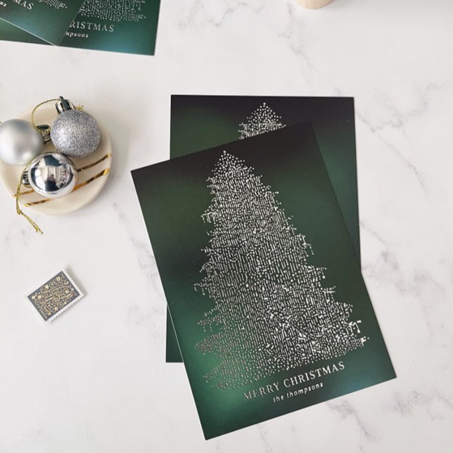Carte d'arbre de Noël illustrée par la feuille d'a (Créateur téléchargé)