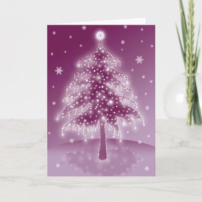 Carte d'arbre de Noël lumineux (Devant)