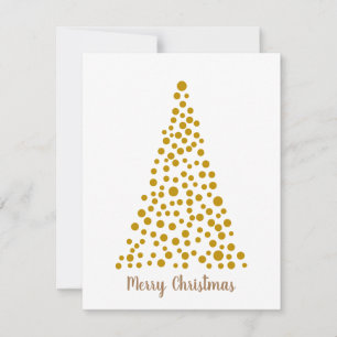 Carte d'arbre de Noël minimaliste simple pour les 