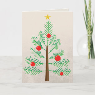Carte d'arbre de Noël simple