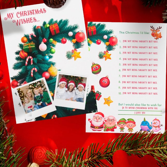 Carte d'arbre de Noël Whimsical Family Photo pour  (Créateur téléchargé)