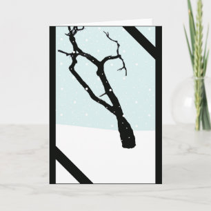 Carte d'arbre d'hiver