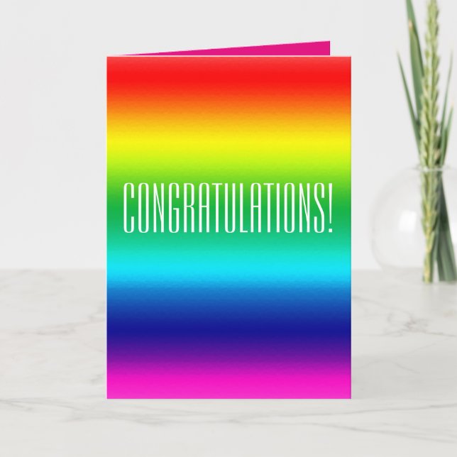 Carte d'arc-en-ciel de félicitations (Devant)