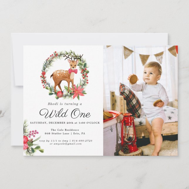 Carte Darling Reindeer | Noël fête d'anniversaire (Devant)