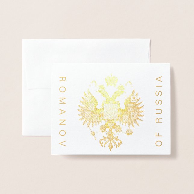 Carte d'armoiries Foil Note (Devant avec enveloppe)