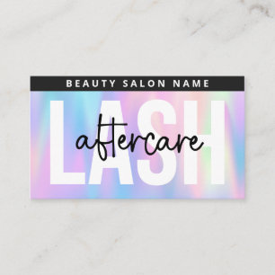 Carte d'arrière-garde Holographique Eyelash Extens