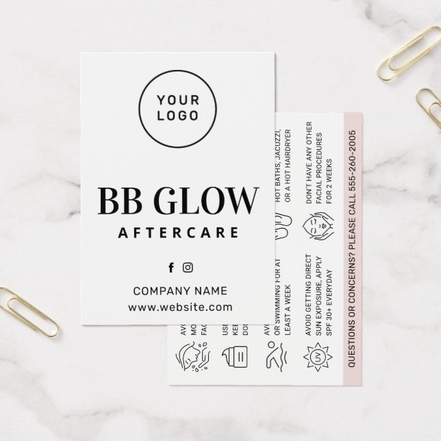 Carte d'arrière-garde personnalisée BB Glow (Bureau)