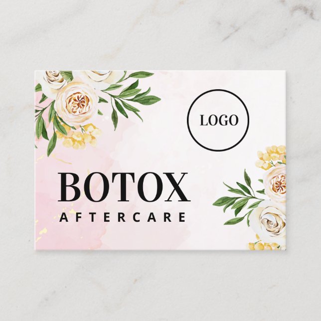 Carte d'arrière-plan Botox de ressort Logo personn (Devant)