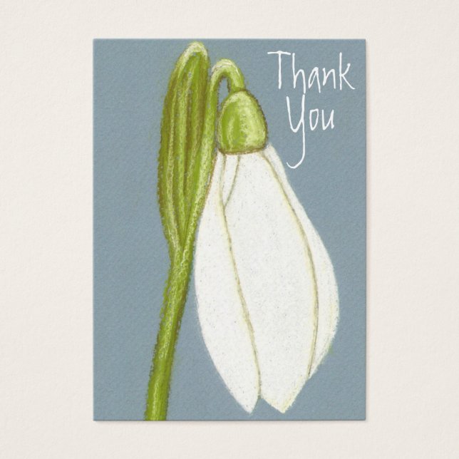 Carte d'art Aceo ~ Snowdrop Carte de remerciements (Devant)