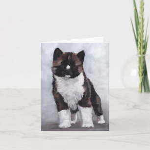 Carte d'art Akita Puppy Dog
