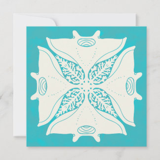 carte d'art aloha hawaïenne dos blanc