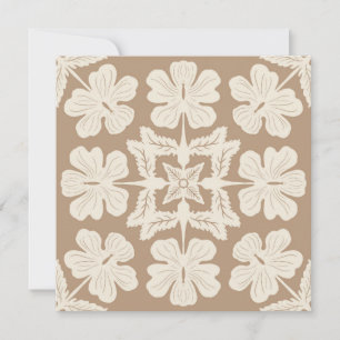 carte d'art aloha hawaïenne dos blanc