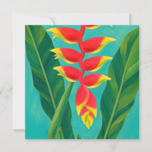 carte d'art aloha hawaïenne dos blanc