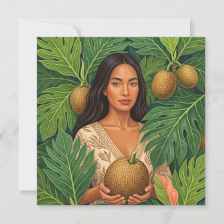 carte d'art aloha hawaïenne dos vierge