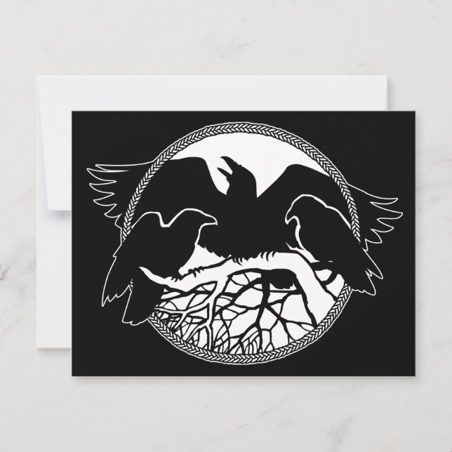 Carte d'art autochtone personnalisée Raven Art Inv (Devant)