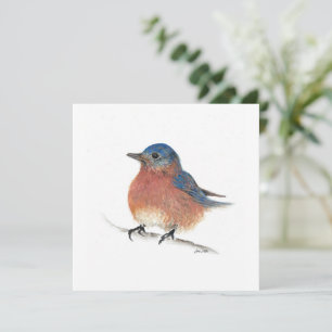 Carte d'art Bluebird Watercolor