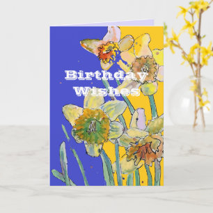 Carte d'art Daffodicolor Yellow Spring Flower