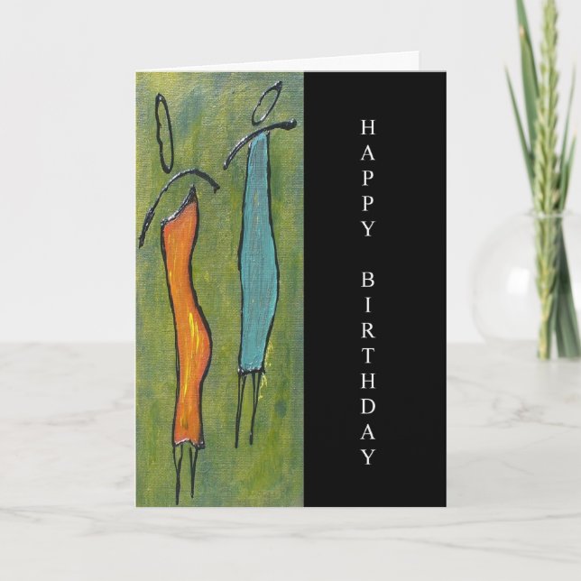 Carte d'art d'anniversaire joyeuse pour les femmes (Devant)