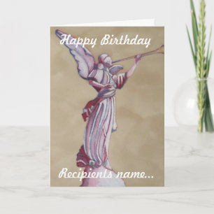 Carte d'art d'Anniversaire rose personnalisée
