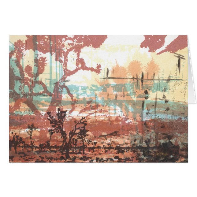 Carte d'art d'arbres de Joshua de désert de Mojave (Devant horizontal)