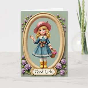 Carte d'art de Bonne Chance Fille