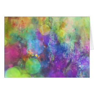 Carte d'art de cercles de couleur en pastel