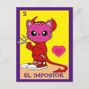 Carte d'art de chat, L'Imposteur, Carte postale