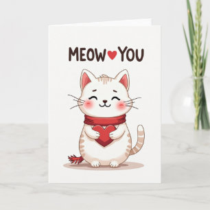 Carte d'art de chaton Meow You Love