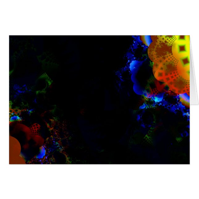 Carte d'art de fractale de "tournesol" (Devant Horizontal)