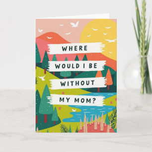 Carte d'art de gratitude pour maman pittoresque