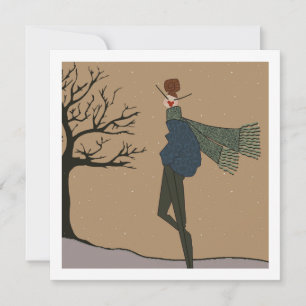 Carte d'art de mode pour les vacances d'hiver enne
