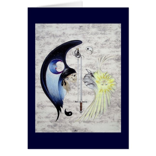 Carte d'art de "Yin et de Yang" (Devant)