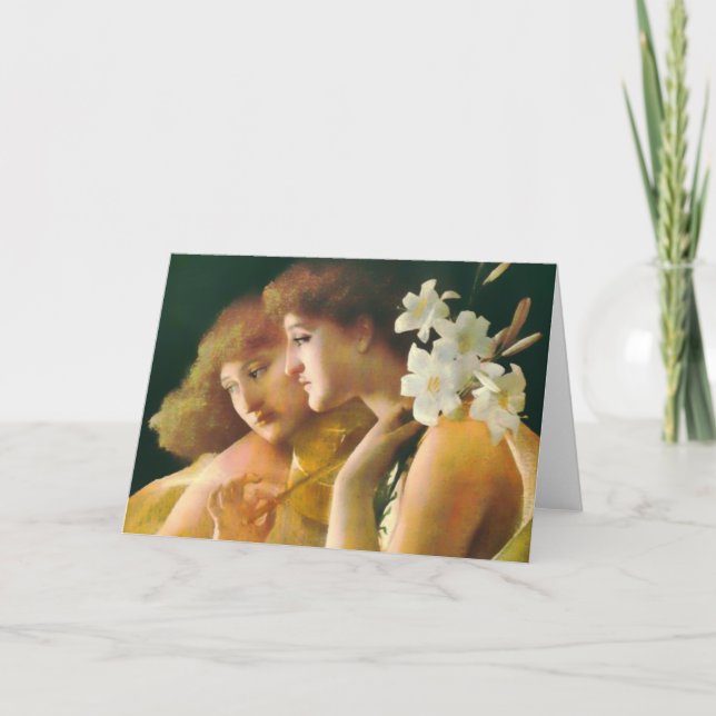 Carte d'art deux anges (Devant)