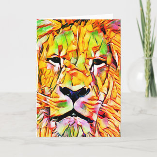 Carte d'art du lion