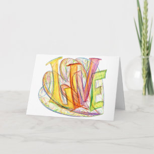 Carte d'art en direct de mot inspirant