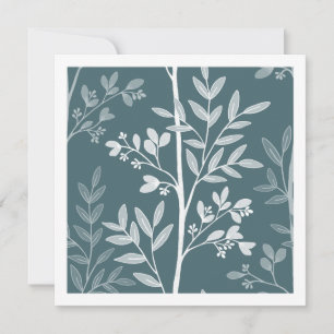 Carte d'art en silhouette florale fine de brume de