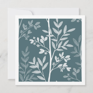 Carte d'art en silhouette florale fine de brume de