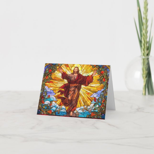 Carte d'art en verre de Jésus Christ (Devant)