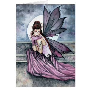 Carte d'art fée gothique par Molly Harrison