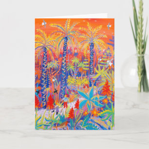 Carte d'art : Flânant sous un coucher du soleil