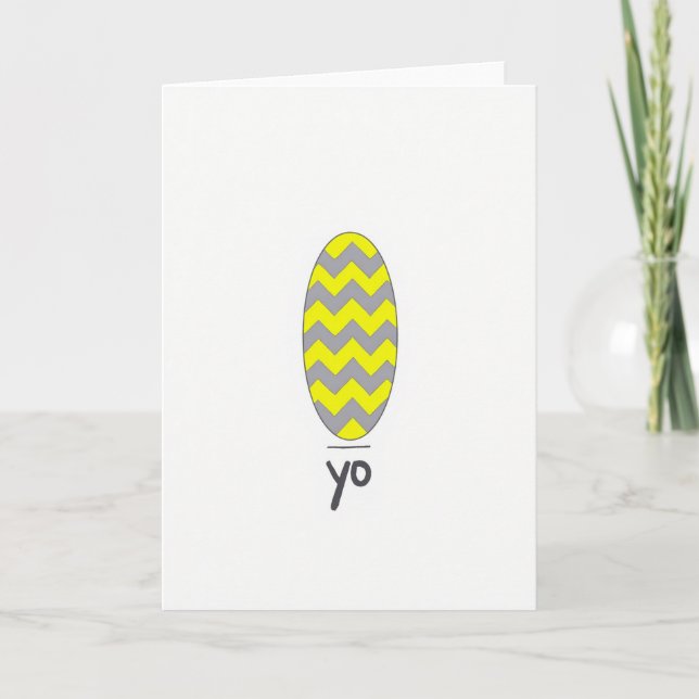 Carte d'art graphique moderne Yo (Devant)