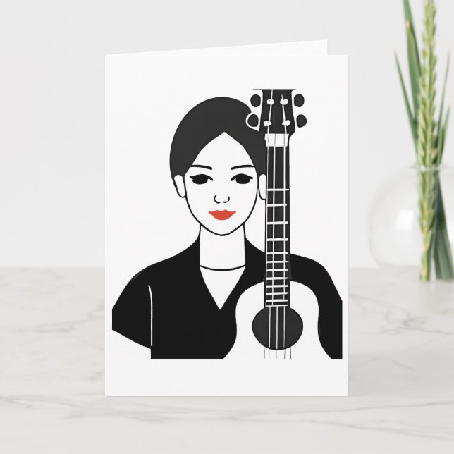 Carte d'art guitariste (Devant)
