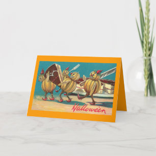 Carte d'art Halloween vintage