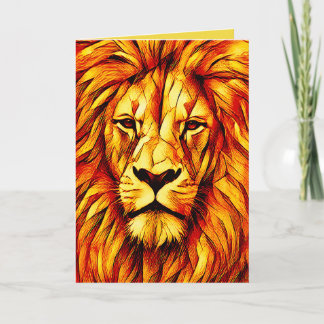 Carte d'art Lion