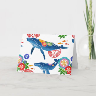 carte d'art motif de style bingata okinawan