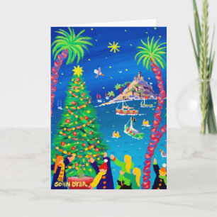 Carte d'art : Noël de baie de bâtis par le