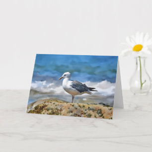 Carte d'art océanique Gris Blanc Graisse de mer Oi