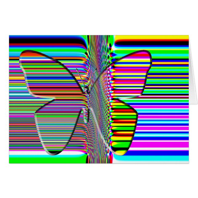 Carte d'ART OP de papillon (Devant horizontal)