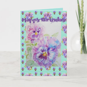 Carte d'art Pansy Viola Pansy