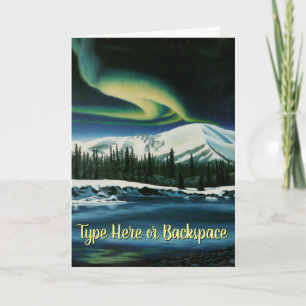 Carte d'art paysager du Yukon personnalisée